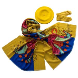 Комплект (берет, палантин, перчатки) Tranini 51009