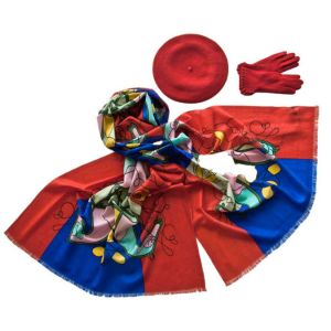 Комплект (берет, палантин, перчатки) Tranini 51010