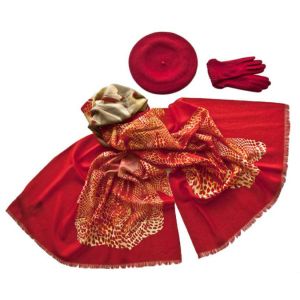 Комплект (берет, палантин, перчатки) Tranini 51012