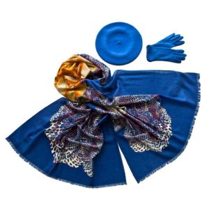 Комплект (берет, палантин, перчатки) Tranini 51014