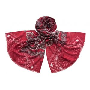 Палантин шерстяной розовый Tranini