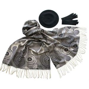 Комплект (берет, палантин, перчатки) Tranini 45059