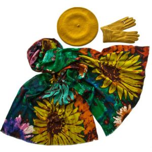 Комплект (берет, палантин, перчатки) Tranini 45032