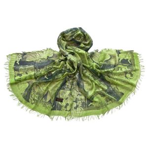 Палантин женский Tranini из микромодала зеленый 2333