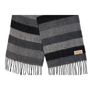 Шарф мужской кашемир Tranini 30501 серый в елочку