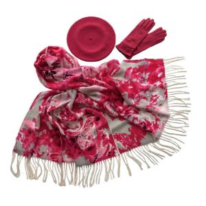 Комплект (берет, палантин, перчатки) Tranini  43003