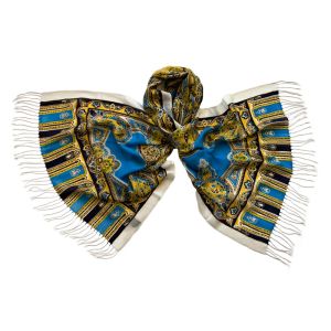 Палантин Tranini женский шерстяной голубой 1201