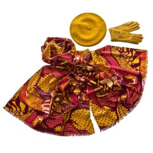 Комплект (берет, палантин, перчатки) Tranini 51022