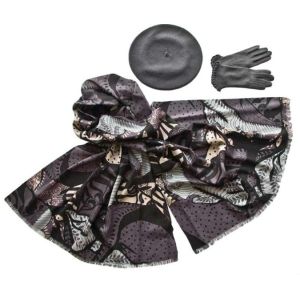 Комплект (берет, палантин, перчатки) Tranini 51028