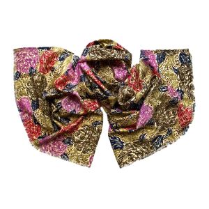 Палантин Tranini из шерсти и шёлка 0652  коричневый