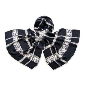 Шелковый палантин Tranini 1551 черный