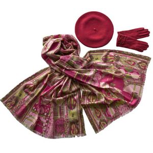 Комплект (берет, палантин, перчатки) Tranini 45024