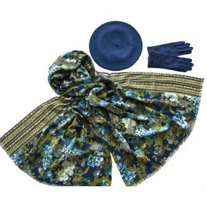 Комплект (берет, палантин, перчатки) Tranini 45027