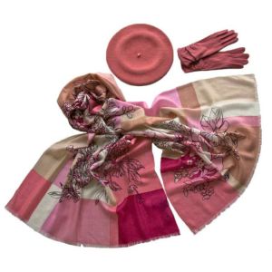 Комплект (берет, палантин, перчатки) Tranini  43007