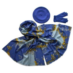 Комплект (берет, палантин, перчатки) Tranini 45039