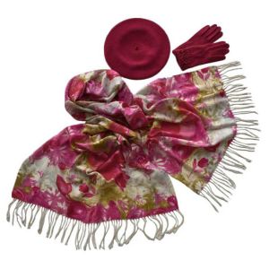 Комплект (берет, палантин, перчатки) Tranini  45005