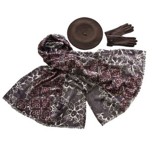 Комплект (берет, палантин, перчатки) Tranini 45025