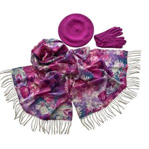 Комплект (берет, палантин, перчатки) Tranini  45006