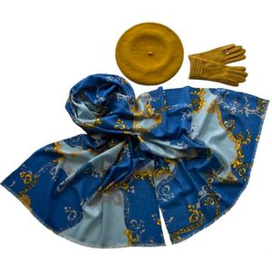 Комплект (берет, палантин, перчатки) Tranini 45040