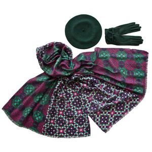 Комплект (берет, палантин, перчатки) Tranini 49006