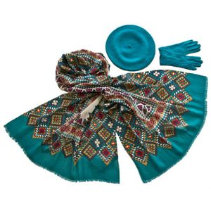 Комплект (берет, палантин, перчатки) Tranini 45026