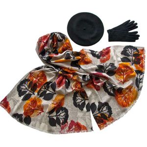 Комплект (берет, палантин, перчатки) Tranini 45041