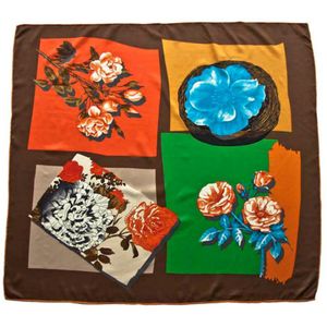 Платок женский Tranini шёлковый ручная обработка края 90х90 5401 PLATOK 2