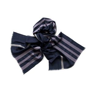 Шарф мужской шерсти и шелка Tranini  01278 синий