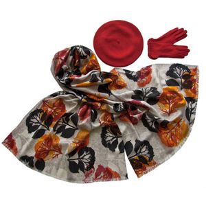 Комплект (берет, палантин, перчатки) Tranini 45042