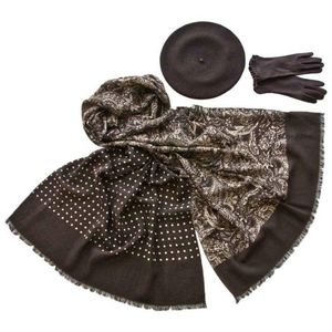 Комплект (берет, палантин, перчатки) Tranini 45078