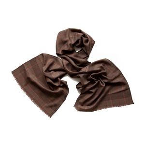 Шарф мужской шерстяной Tranini 01243 коричневый