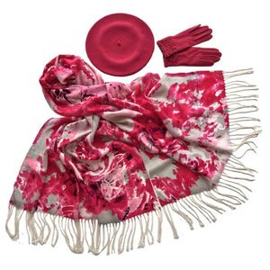 Комплект (берет, палантин, перчатки) Tranini 39008