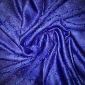 Платок брендовый шерстяной яркий синий  1161