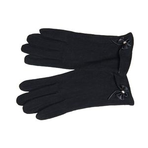 Перчатки женские шерстяные Tranini 02507 PERCH черные трикотажные