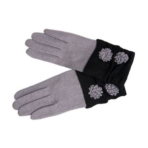 Перчатки женские шерстяные Tranini 30303 PERCH черные трикотажные