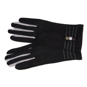 Перчатки женские шерстяные Tranini 30504 PERCH черные трикотажные