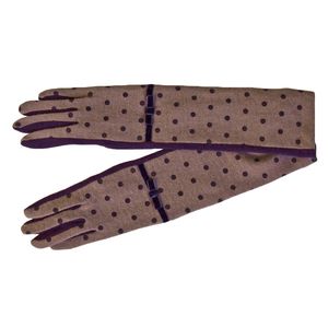 Перчатки женские шерстяные Tranini 40104 PERCH фиолетовые трикотажные