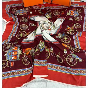 Платок HERMES 5158 бордовый