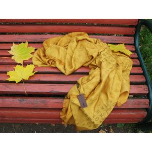 Платок Louis Vuitton горчичный 1144