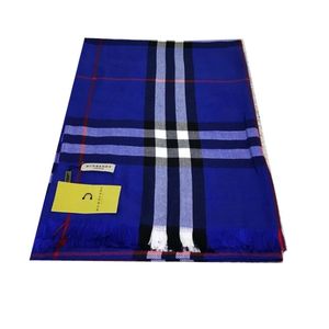 Палантин Burberry синий В0003