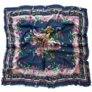 Платок хлопковый Tranini синий 0076