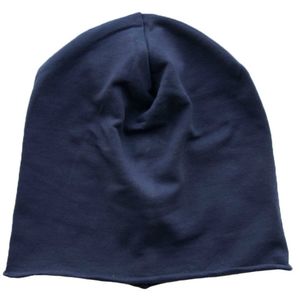 Шапка молодежная Tranini 0113 из хлопка синяя