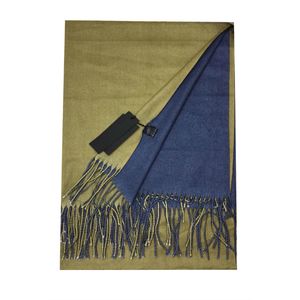 Палантин Cashmere зеленый с синим 8008