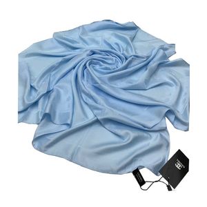 Шелковый платок Chanel 510195 голубой