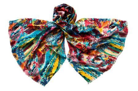 Палантин Tranini из шёлка и шерсти 0176