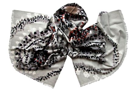 Палантин Tranini из шёлка и шерсти 0676 Палантин Tranini из шёлка и шерсти 0676