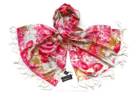 Палантин Tranini из шёлка и шерсти 0154