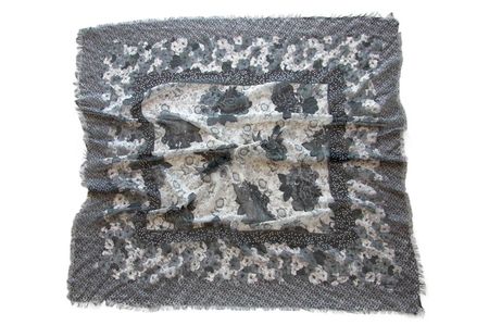 Платок Tranini из хлопка с вискозой серый 0126