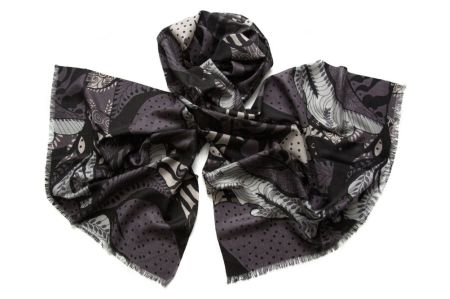 Палантин Tranini из шерсти и шелка  0204