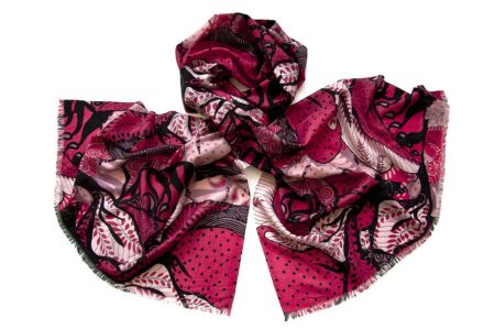 Палантин Tranini из шерсти и шелка  0201